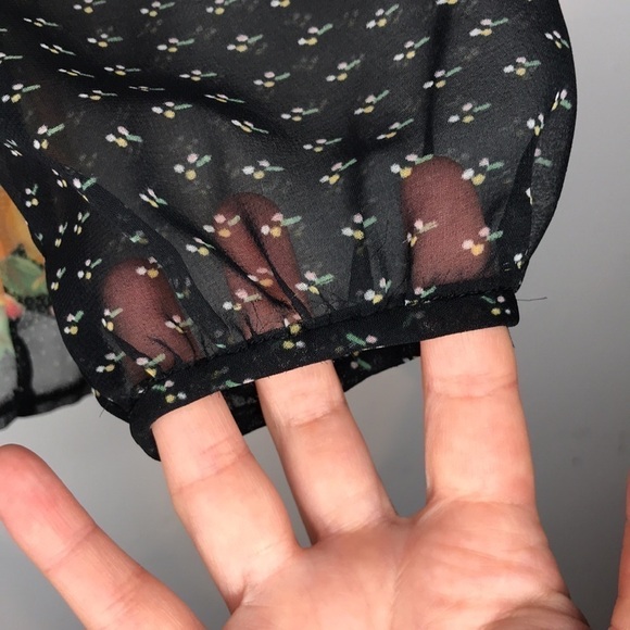 𝅺vintage sheer fruity long sleeve top - Picture 3 of 7